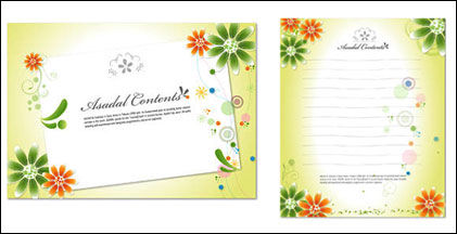 Lovely fleurs, articles de papeterie et matriel de dcoration en carton vecteur