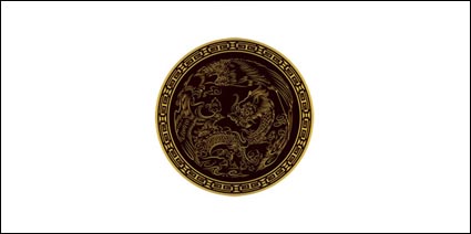 Dragon Vector matriel classique circulaire