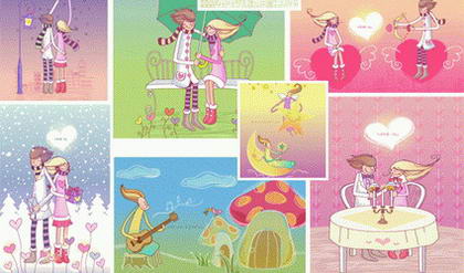 Cartoon fe couple