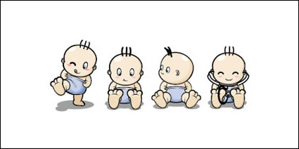 Baby vecteur matriel de dessin anim