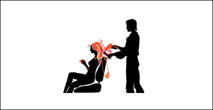 Vector silhouette sche tendances de caractre matriel