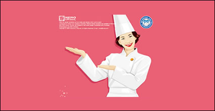 Femme chef Vector matriel