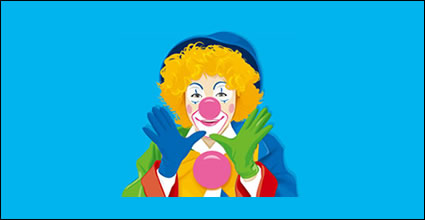 Clown couleur caractristique vecteur matriel