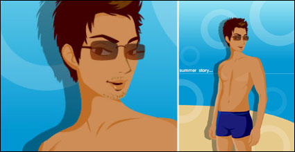 Vector matriel de maillots de bain hommes