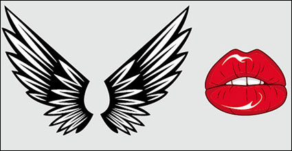 Ailes, des lvres Vector