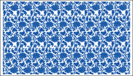Porcelaine bleue et blanche, bleu et blanc, vecteur de tendance de porcelaine