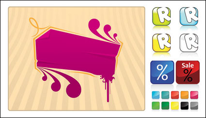 Bouton dcoratif vecteur