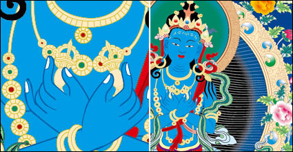 Religion vecteur murales de Dunhuang