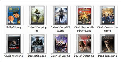 Jeux vidos et de films couvrent icônes PNG -1