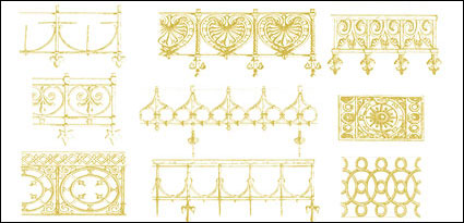 De style europen de dentelle matriel Vector