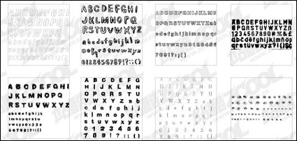 9, en particulier le vecteur matriel Alphabet anglais