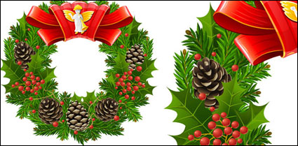 Des guirlandes de Noël, les feuilles