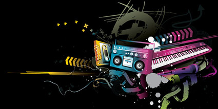 Cassettes, magntoscopes, radios, clavier, microphone