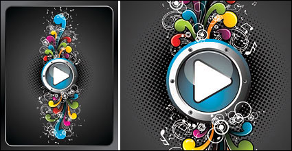 Bouton de lecture, vecteur note