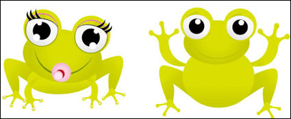 La grenouille verte avec de grands yeux Vector