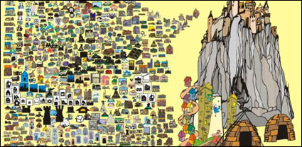 Cartoon House matriel Vector