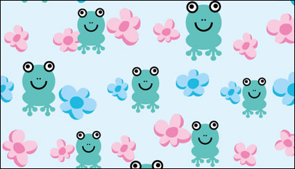 Compensation du blanc des fleurs grenouille vectorielle