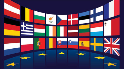 UE vecteur drapeau matriel