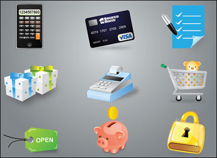 Calculatrice, cartes de crdit, caisse enregistreuse, pour conomiser de l