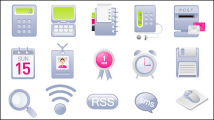Personnel cartes, badges, rveil, bouton RSS