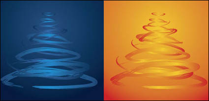 Four-color vecteur Christmas Tree Material