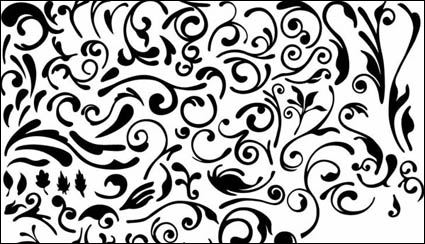 Srie du noir et blanc des lments matriels Vector Design -4 (modle simple)