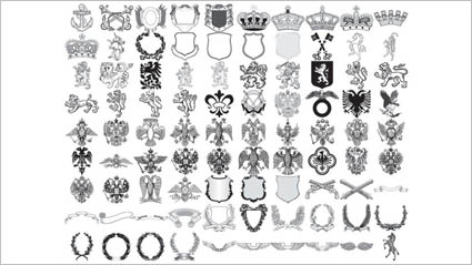 Ancres, des chevaux  cornes, le bl, le lion, double-headed branche, l
