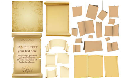 Vieux papiers, papier kraft, de vieux livres du vecteur de la matire