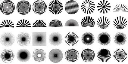 Srie du noir et blanc des lments matriels Vector Design -13 (rayonnement)