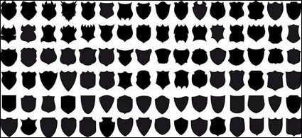 Srie du noir et blanc des lments matriels Vector Design -14 (Shield)