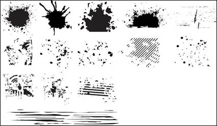 Srie du noir et blanc des lments matriels Vector Design -6 (tache d