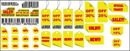 Yellow Vente Tag matriel Vector