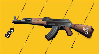 Vector fusils AK47