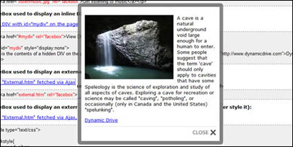 Bas sur une couche flottante de beaux effets jQuery (JS + CSS) -2