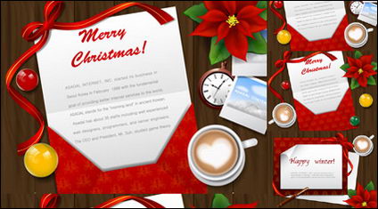 Noël, cartes de vœux Desktop matriel Vector