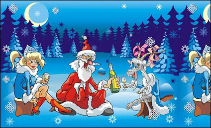 Crazy Santa Claus vecteur