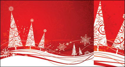 Simple arbre de Noël Snowflake Vector