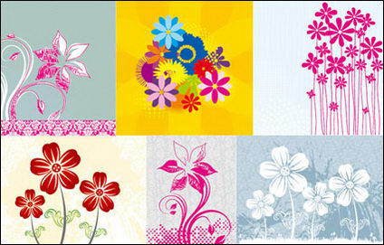 Hand-fleurs peintes Vector