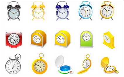 Rveil, horloge et chronomtre vecteur
