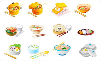 Cuisine chinoise Vector Icons