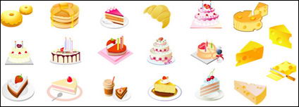 Fromage de dessert gâteau matriel Vector