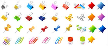 Des clips et des pingles vecteur
