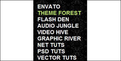 Imitation effets flash et code de pratique pour le menu