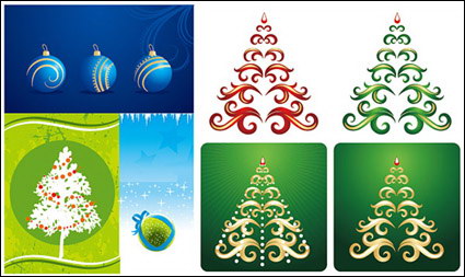 Boules de Noël suspendus, vecteur ruban