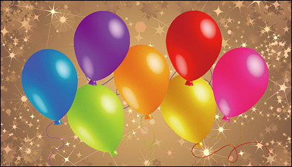 Star Background Vector Colorful ballon matriel