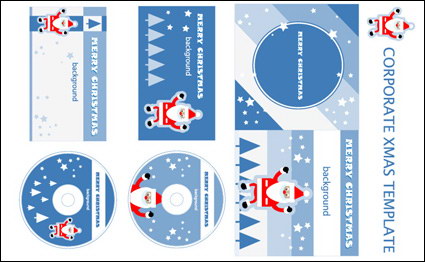 Santa Claus CD template vecteur