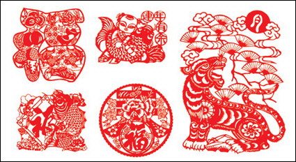 papier dcoup Nouvel An chinois