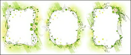 Jaune Elegant-cadre dcoratif vert Vector