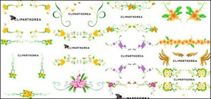 Vector fleurs et dentelle