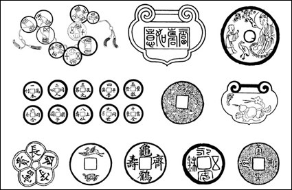 Chinese Coins matriel Vector